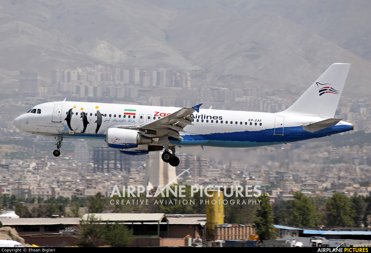 Zagros Air EP-ZAT aircraft at Tehran - Mehrabad Intl