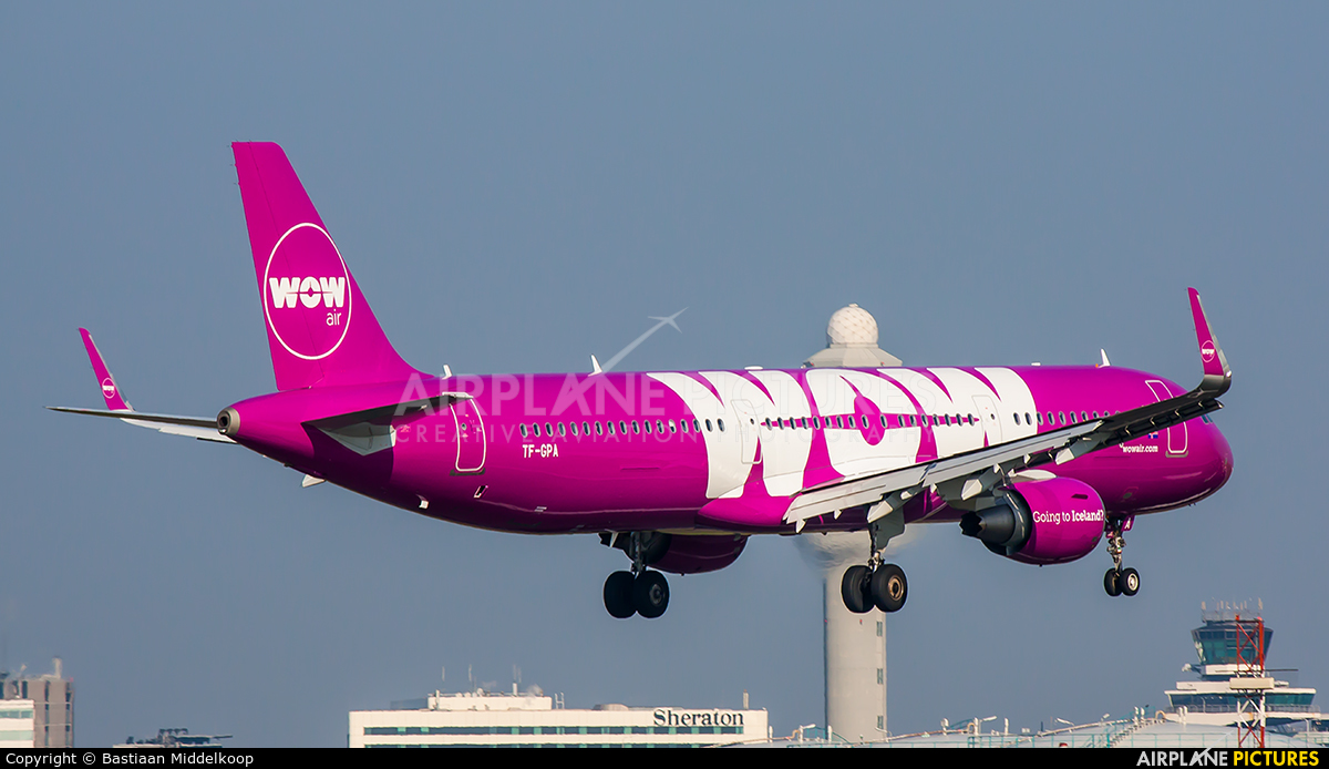 WOW Air TF-GPA aircraft at Amsterdam - Schiphol
