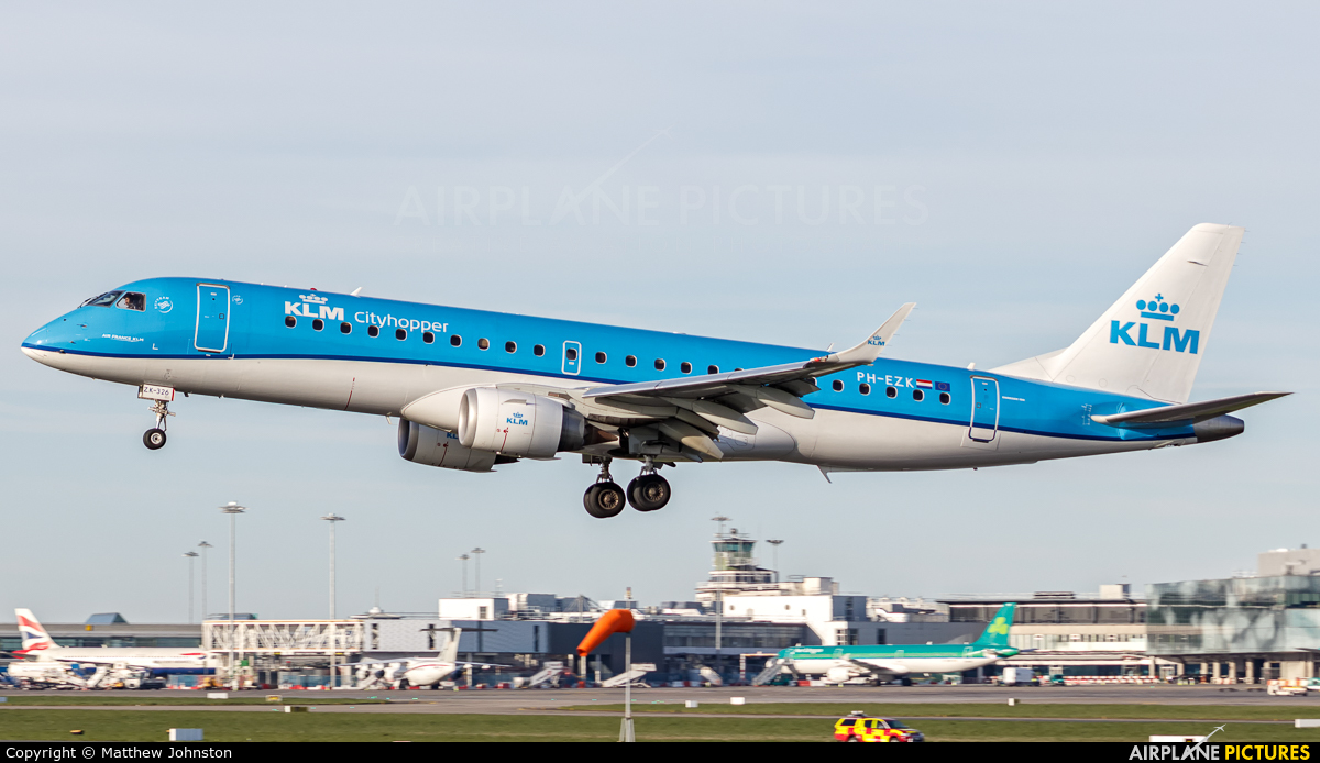 KLM Cityhopper PH-EZK aircraft at Dublin