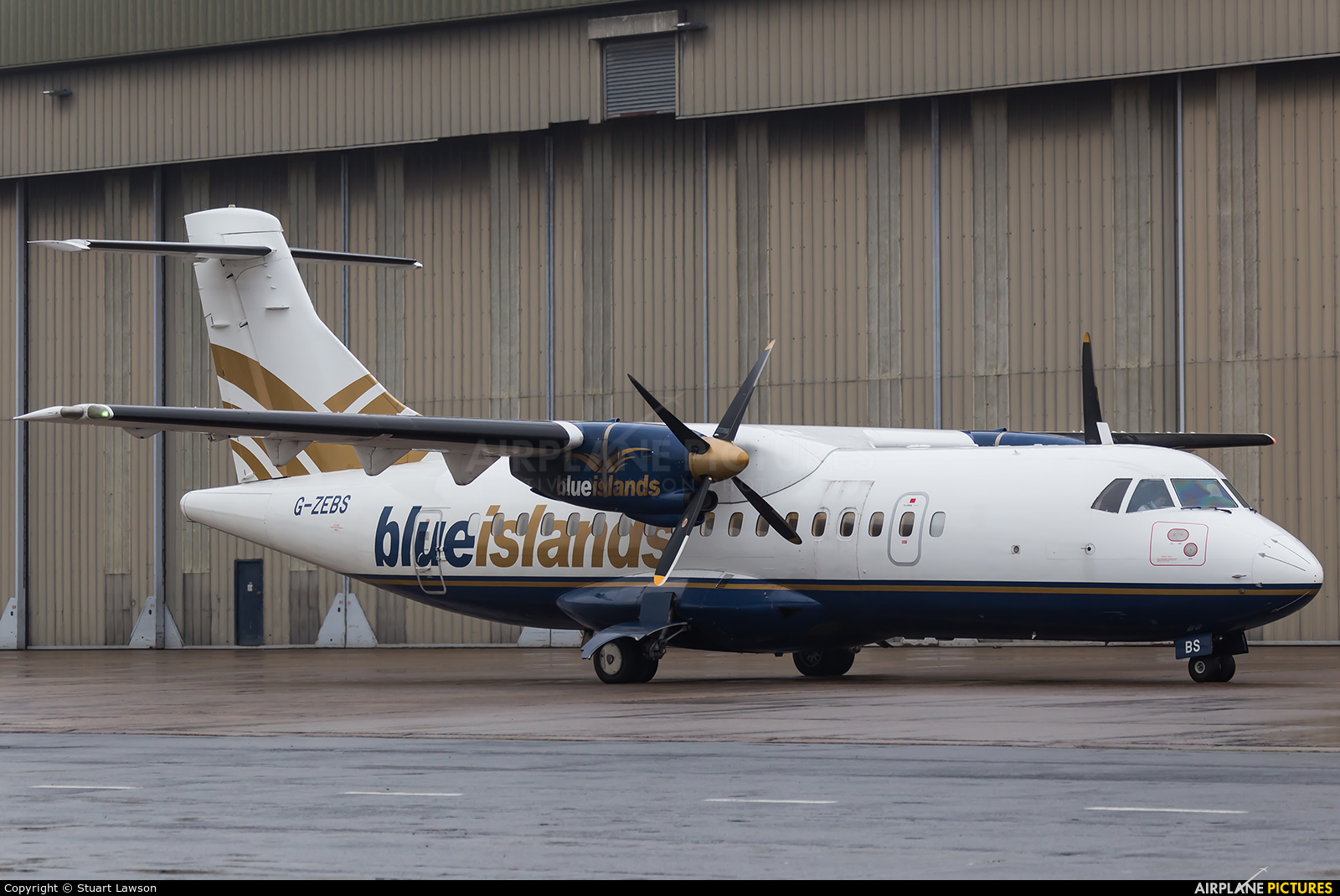 Blue Islands G-ZEBS aircraft at East Midlands