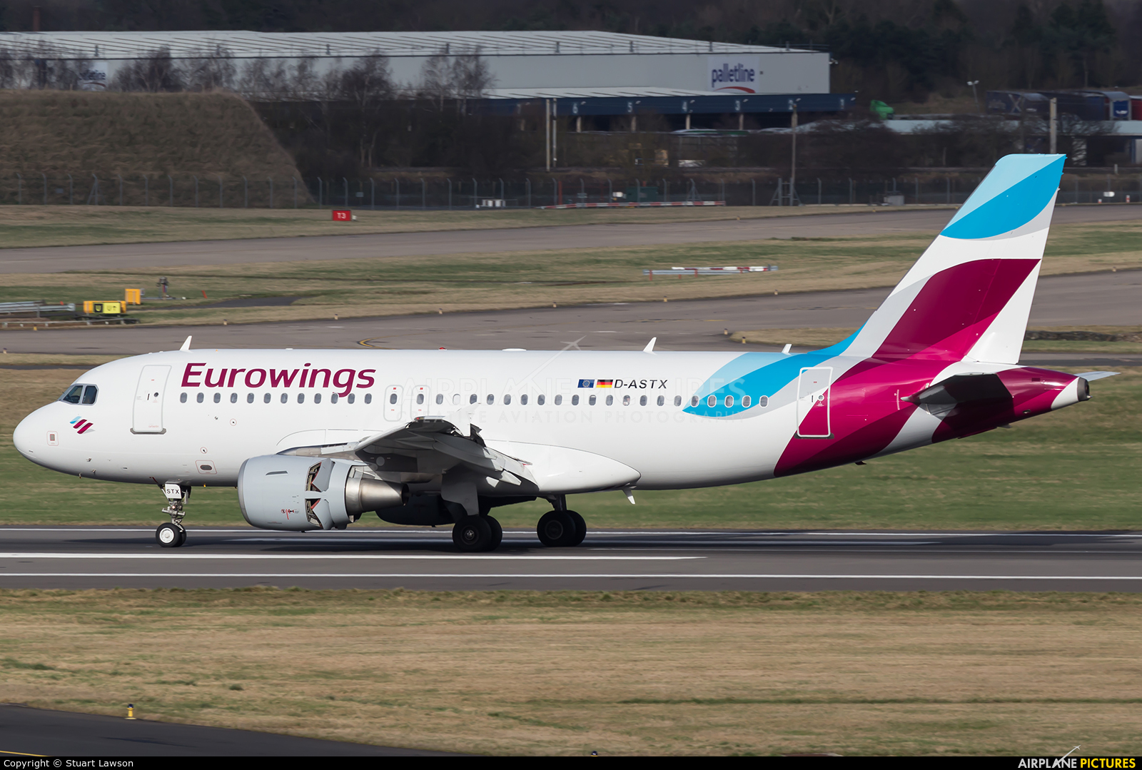Eurowings D-ASTX aircraft at Birmingham