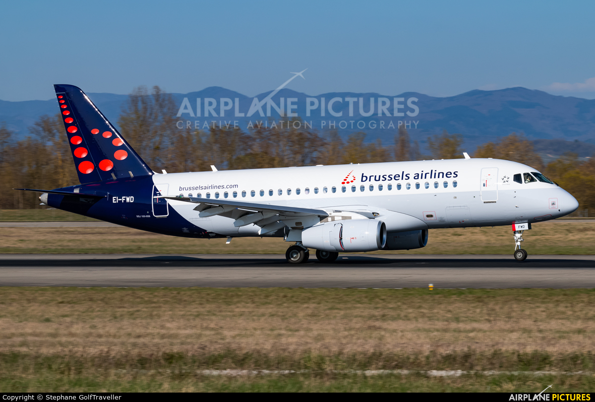 Brussels Airlines EI-FWD aircraft at Basel - Mulhouse- Euro