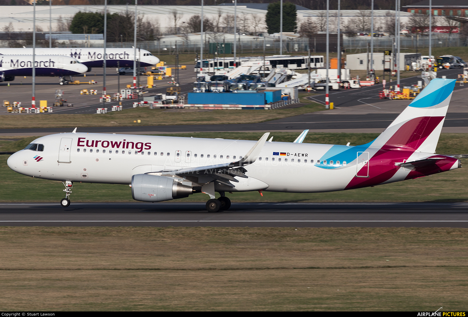 Eurowings D-AEWR aircraft at Birmingham