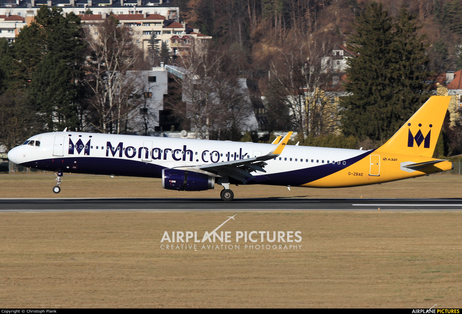 Monarch Airlines G-ZBAE aircraft at Innsbruck