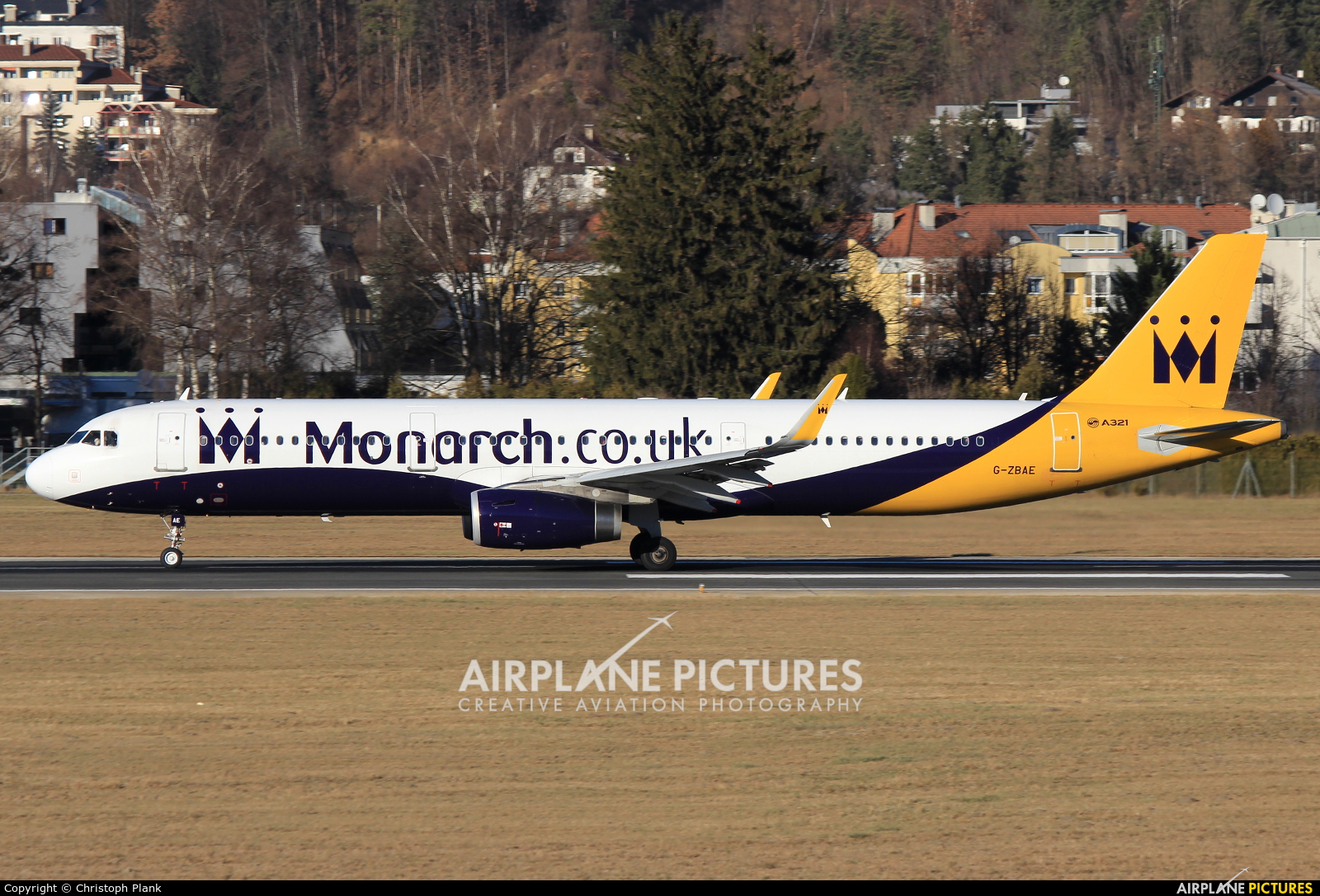 Monarch Airlines G-ZBAE aircraft at Innsbruck