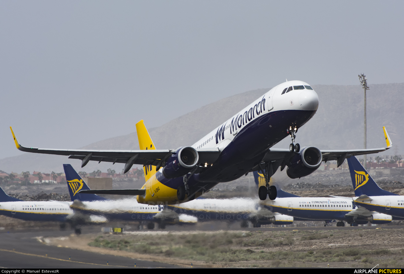 Monarch Airlines G-ZBAO aircraft at Tenerife Sur - Reina Sofia