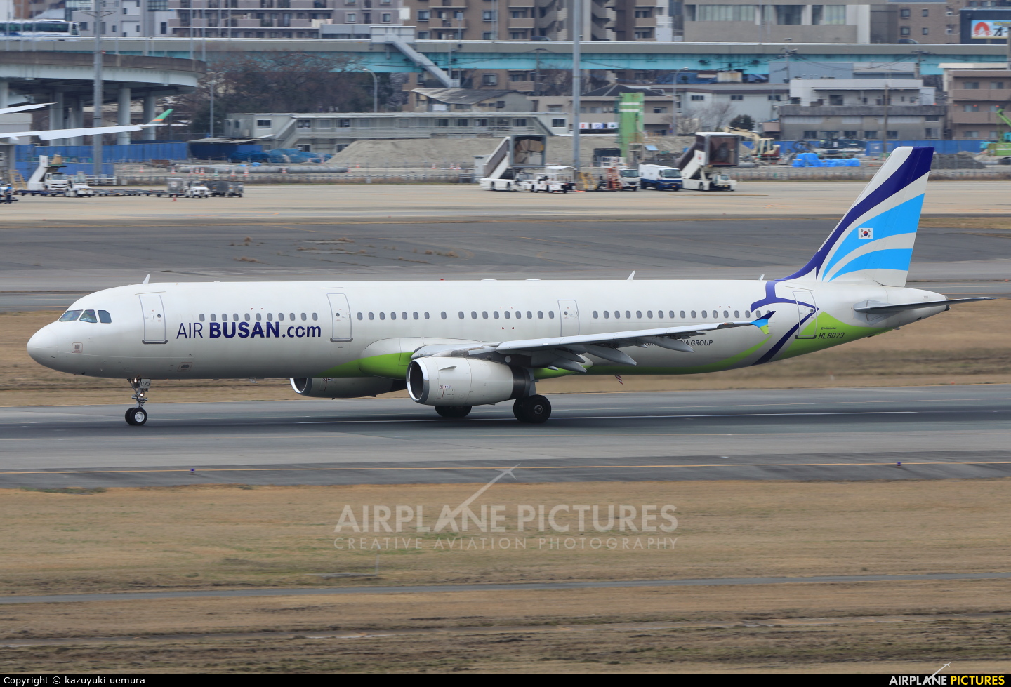 Air Busan HL8073 aircraft at Fukuoka