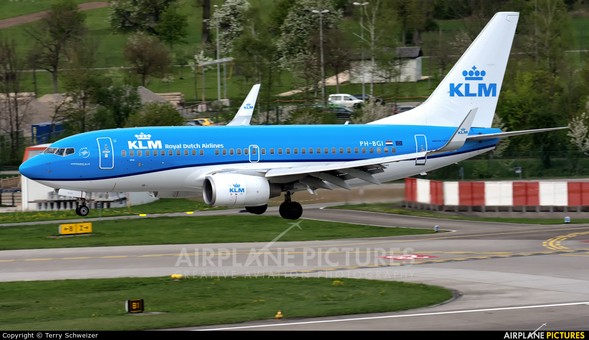 KLM PH-BGI aircraft at Zurich