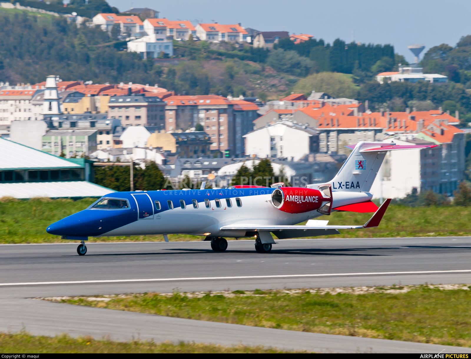 Luxembourg Air Rescue LX-EAA aircraft at La Coruña
