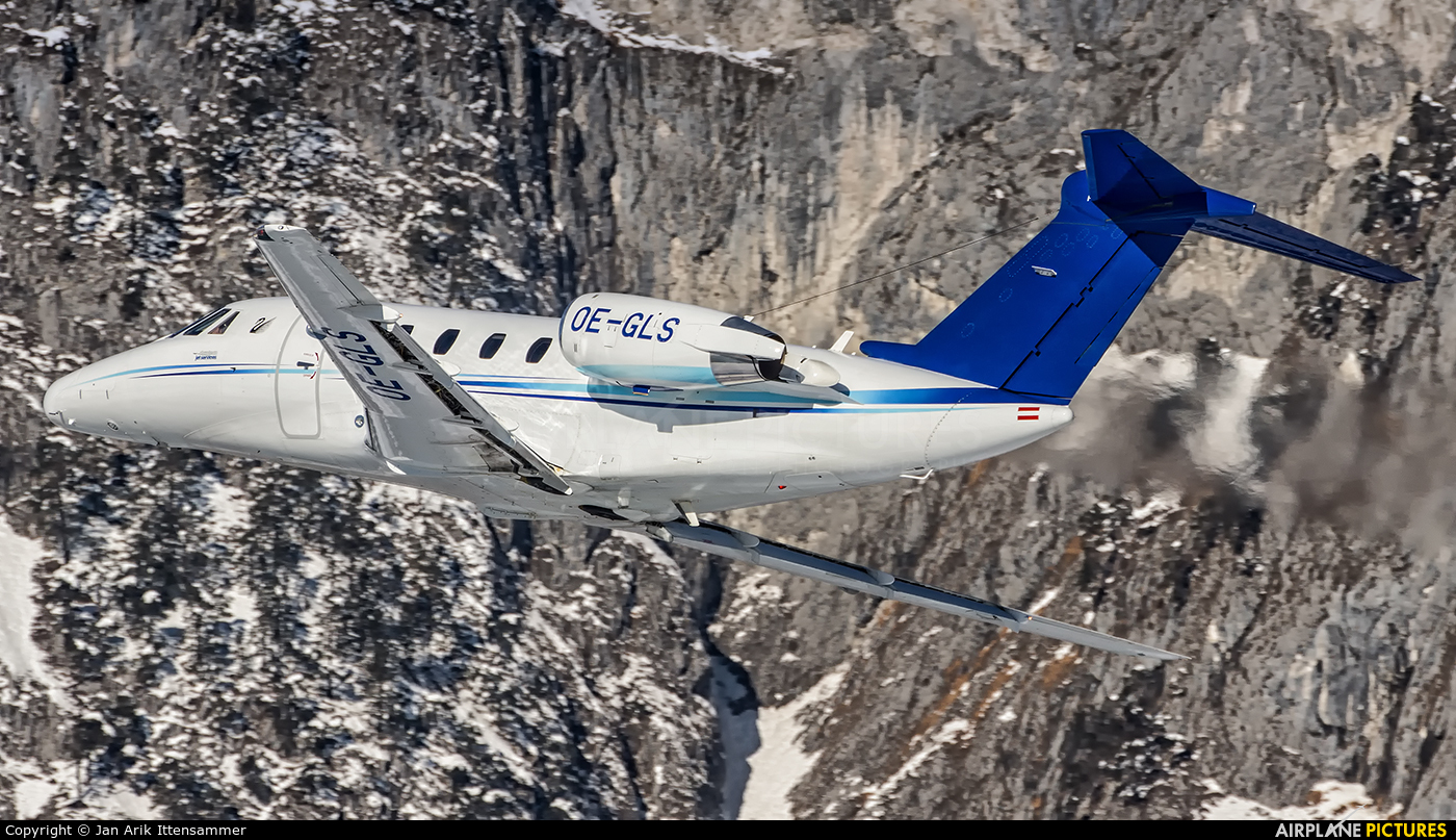 Tyrolean Jet Service OE-GLS aircraft at Innsbruck