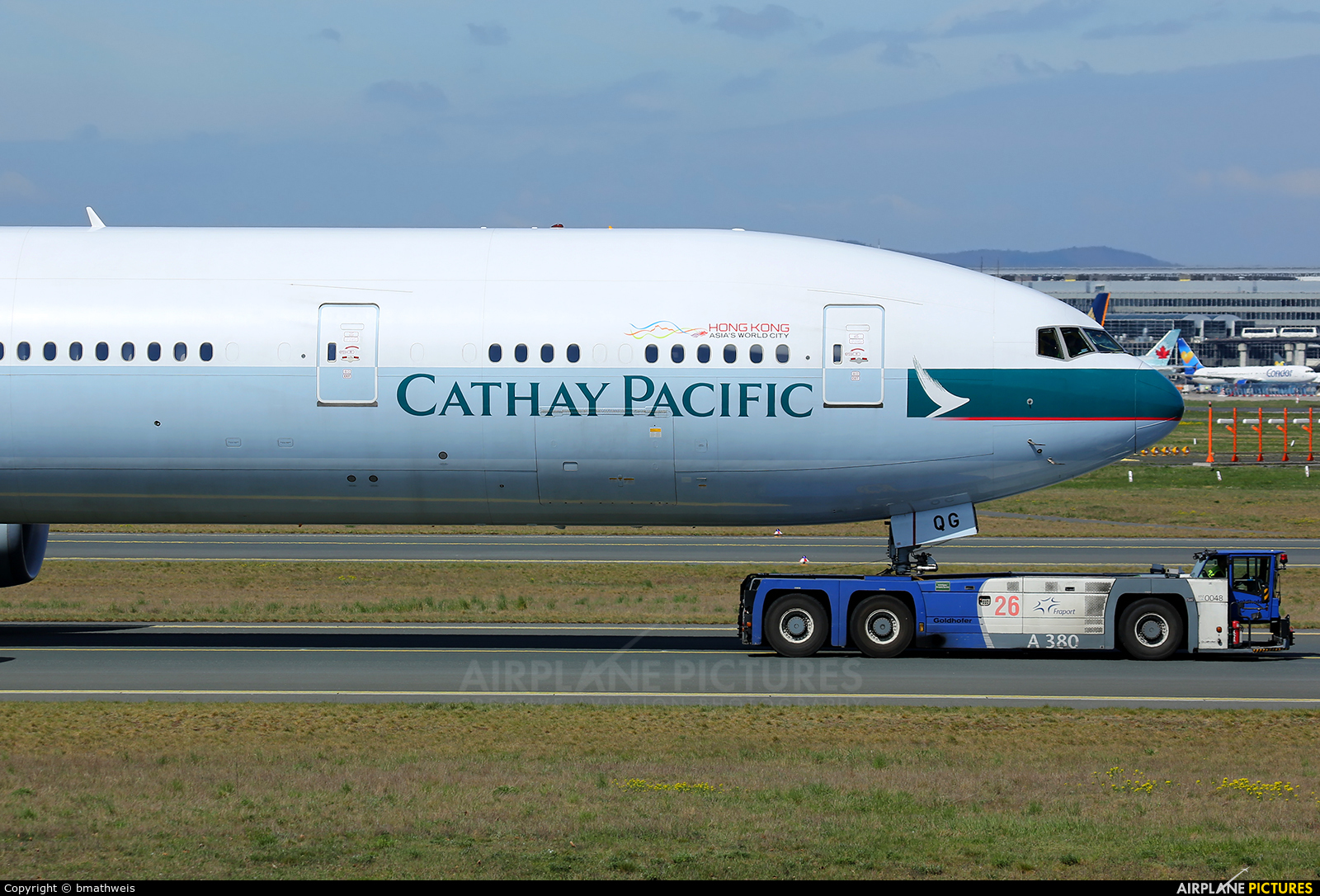 Cathay Pacific B-KQG aircraft at Frankfurt