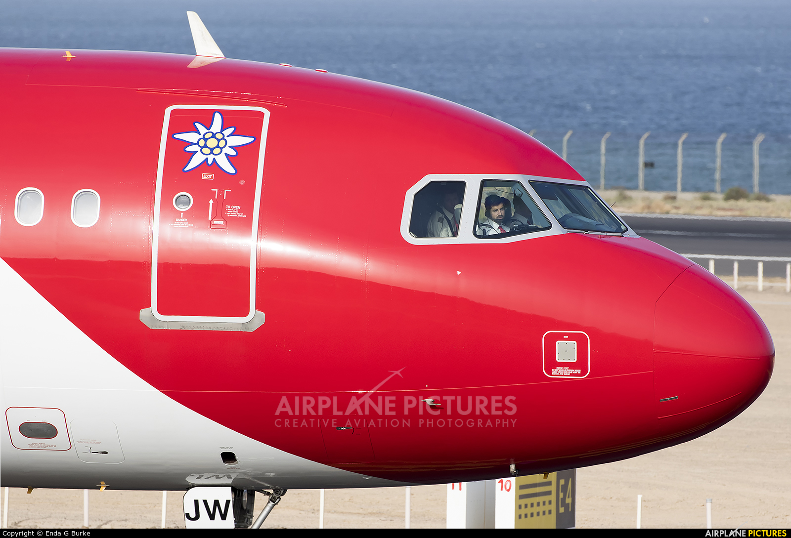 Edelweiss HB-IJW aircraft at Lanzarote - Arrecife