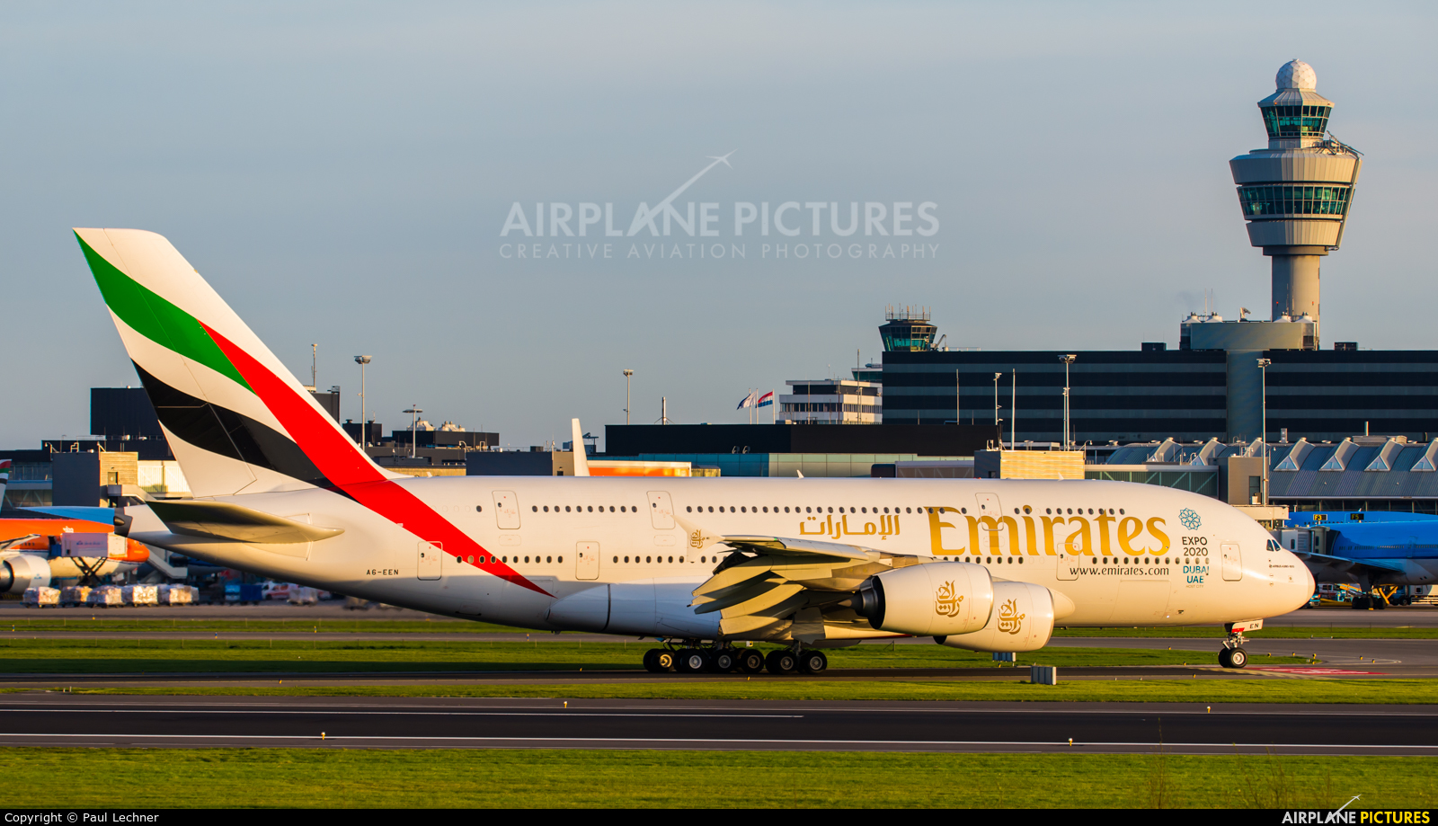 Emirates Airlines A6-EEN aircraft at Amsterdam - Schiphol