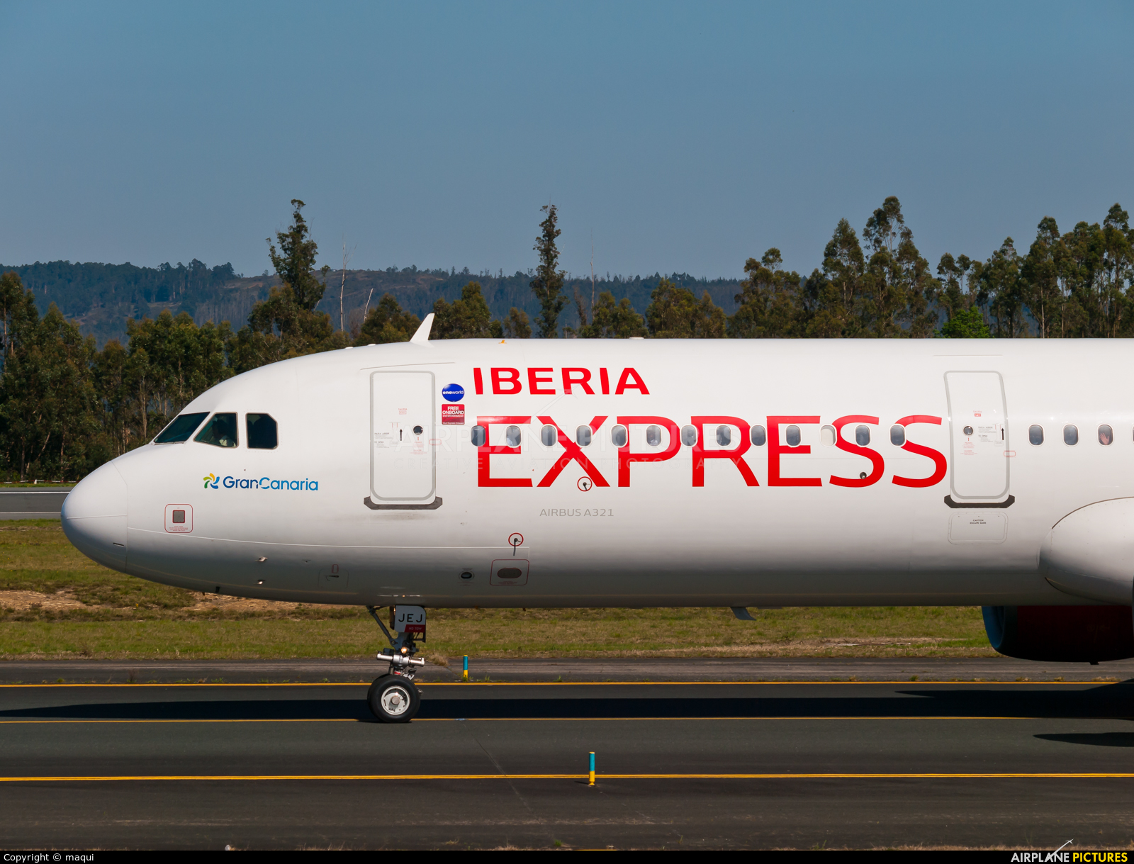 Iberia Express EC-JEJ aircraft at Santiago de Compostela