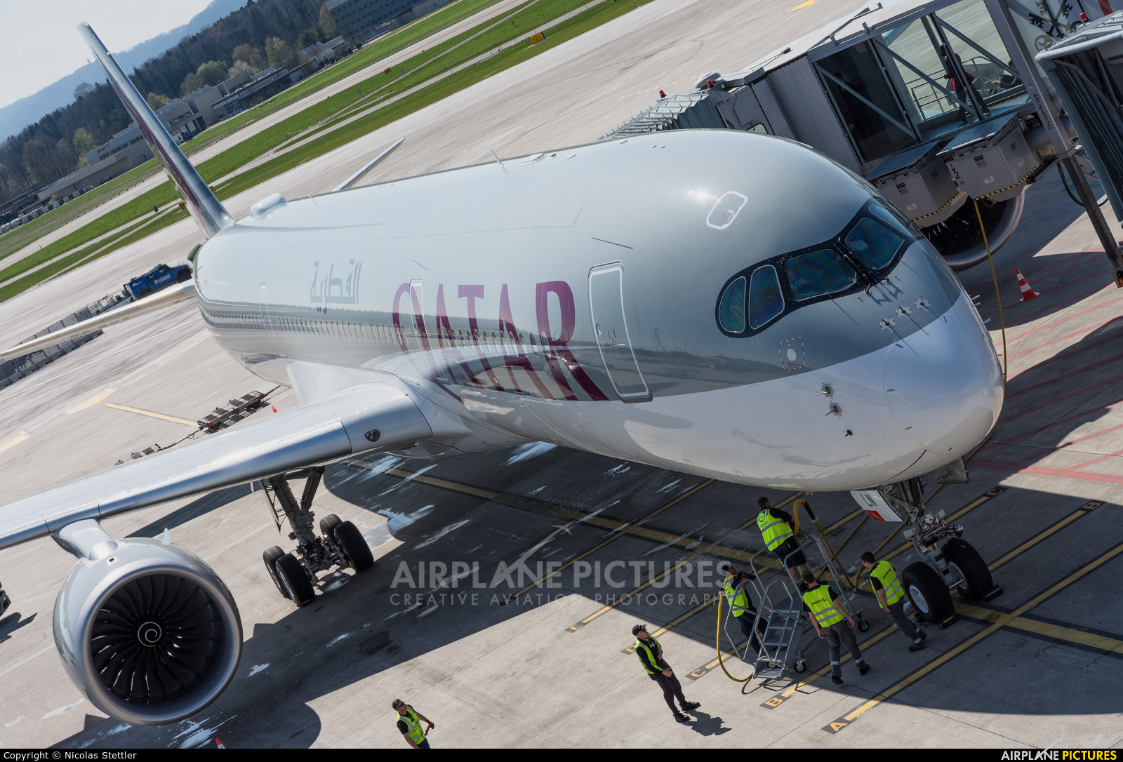 Qatar Airways A7-ALN aircraft at Zurich