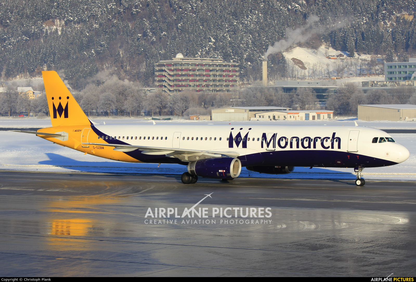 Monarch Airlines G-OZBM aircraft at Innsbruck