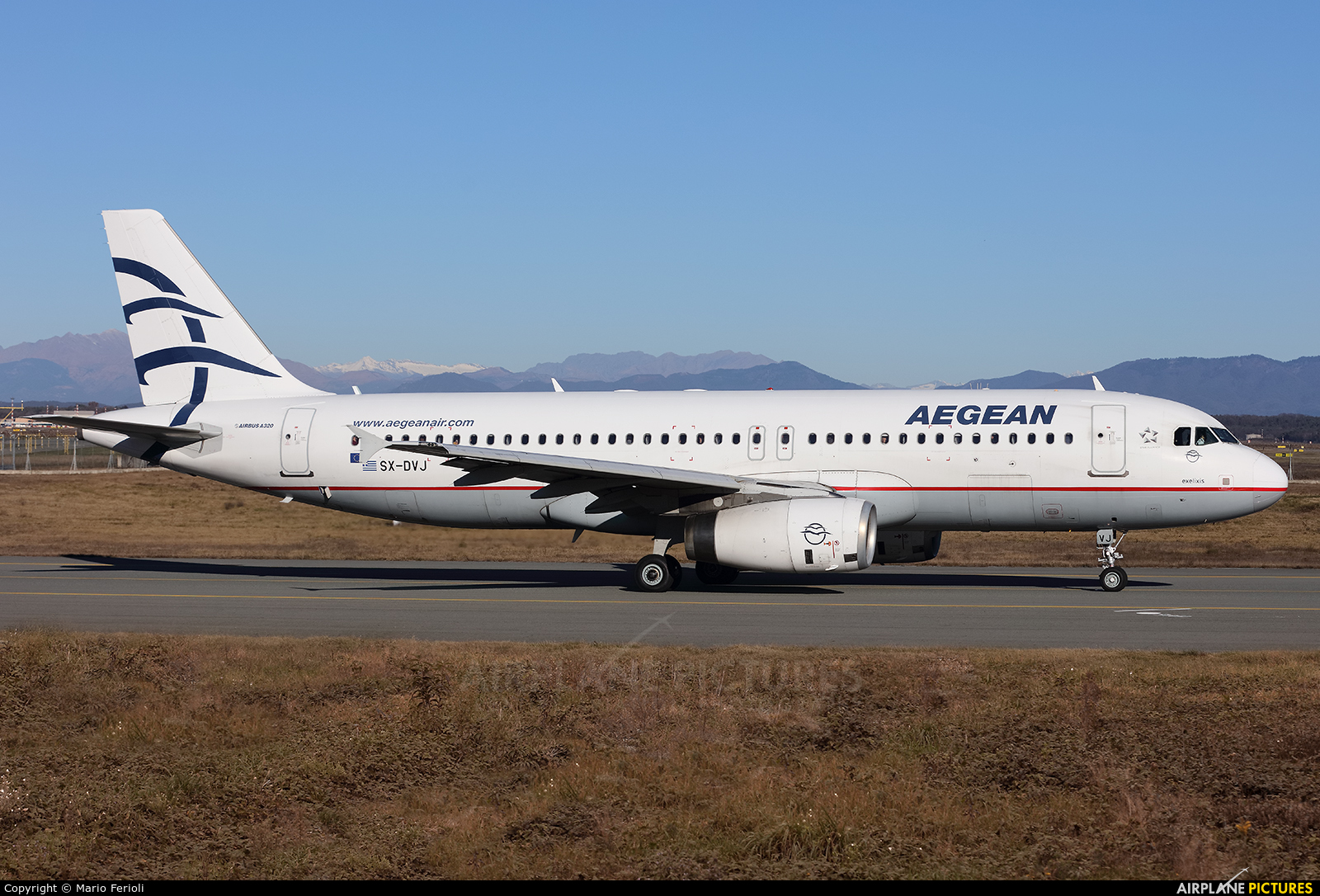 Aegean Airlines SX-DVJ aircraft at Milan - Malpensa