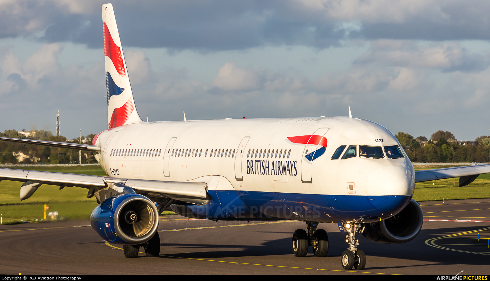 British Airways G-EUXE aircraft at Amsterdam - Schiphol