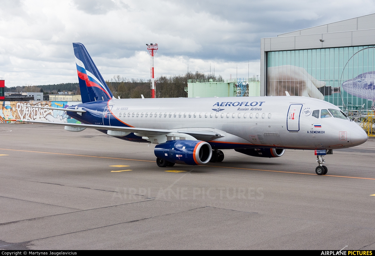 Aeroflot RA-89059 aircraft at Vilnius Intl