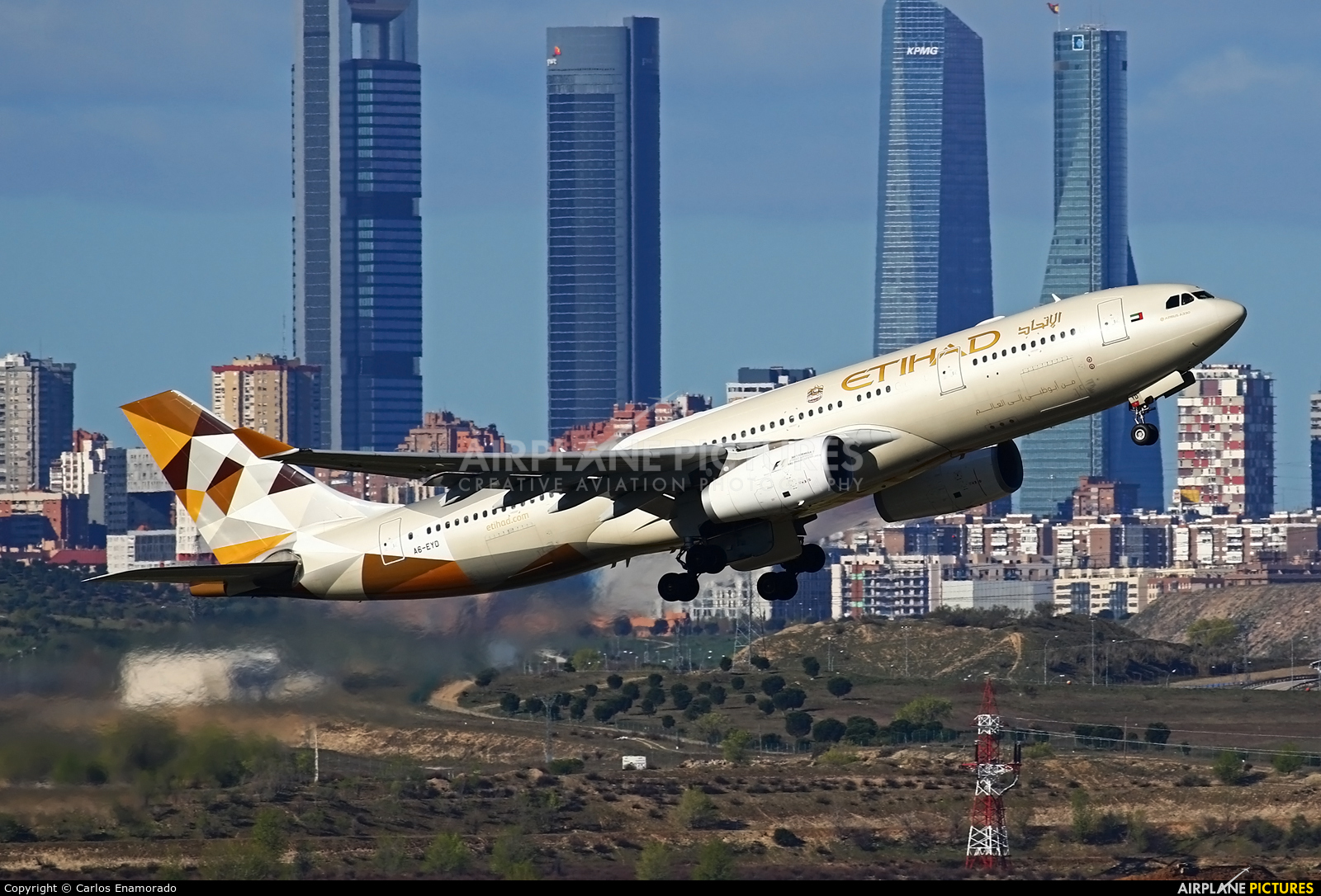 Etihad Airways A6-EYD aircraft at Madrid - Barajas