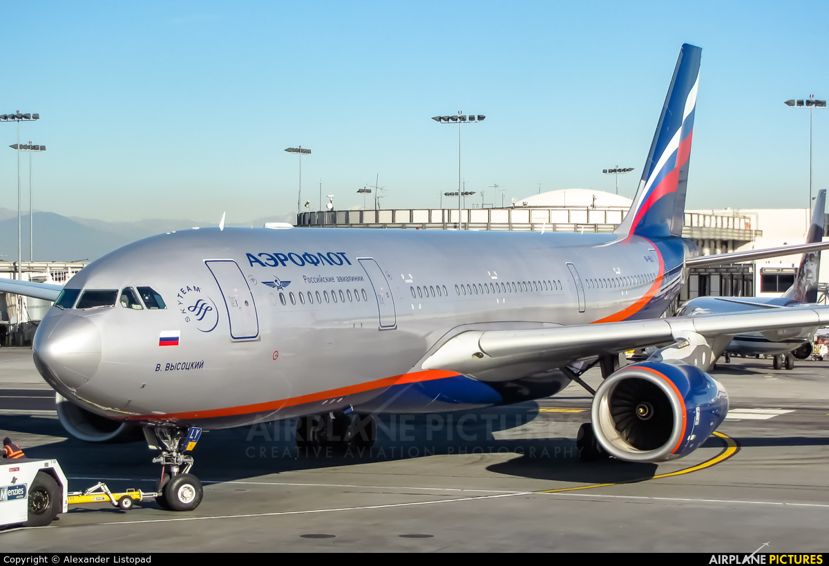 Aeroflot VP-BLY aircraft at Los Angeles Intl