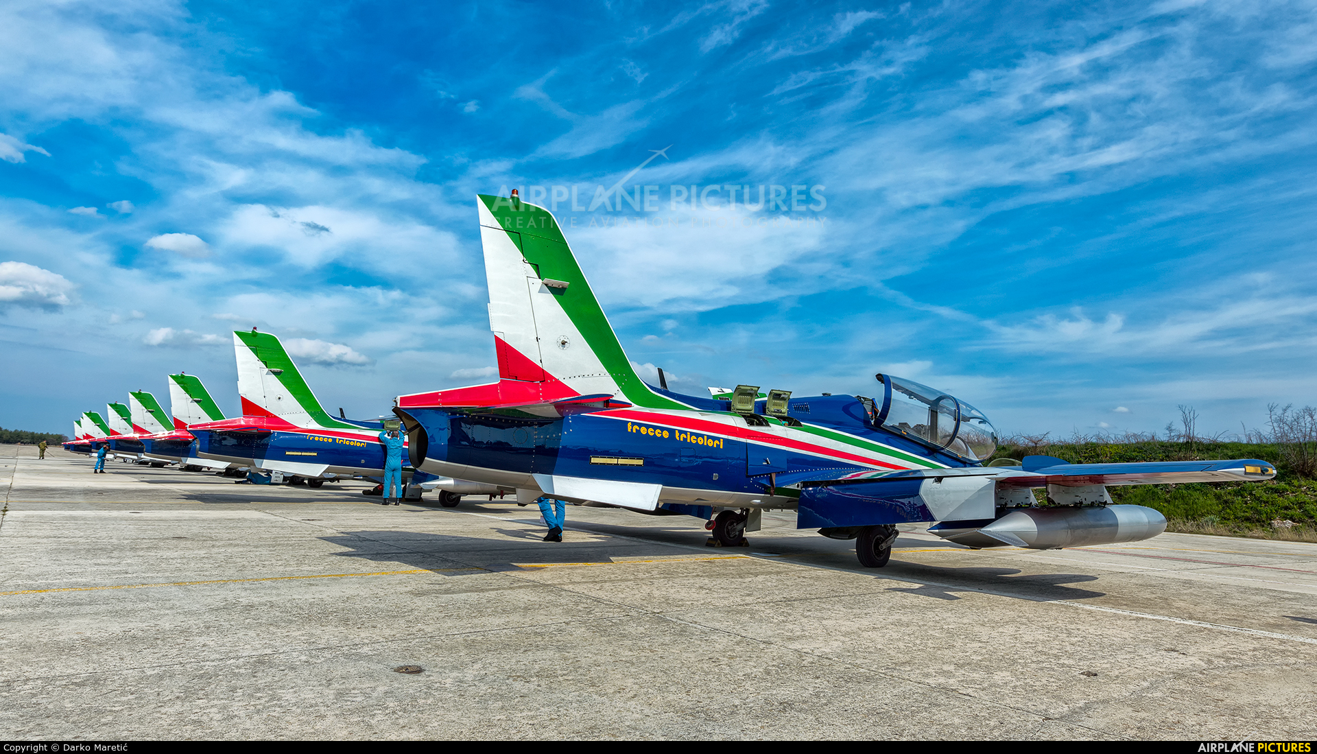 Italy - Air Force "Frecce Tricolori" - aircraft at Zadar