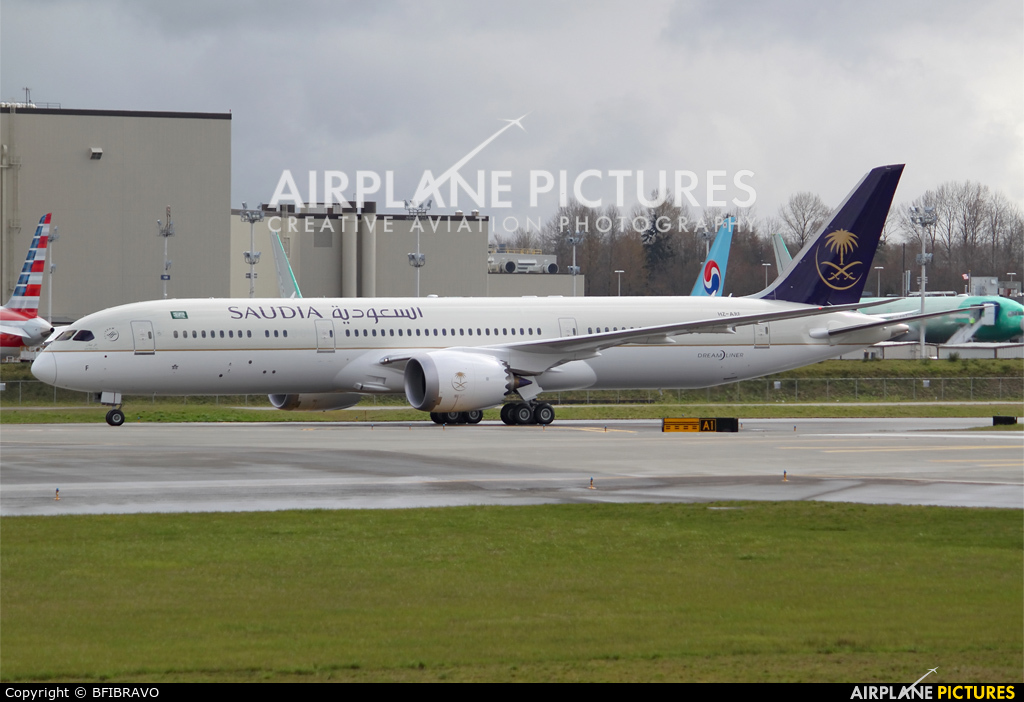 Saudi Arabian Airlines HZ-ARF aircraft at Everett - Snohomish County / Paine Field