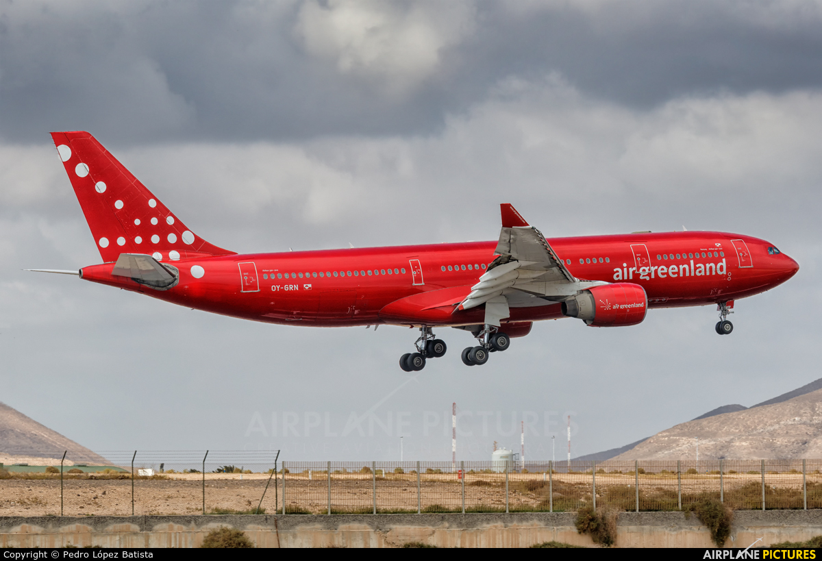 Air Greenland OY-GRN aircraft at Fuerteventura - Puerto del Rosario