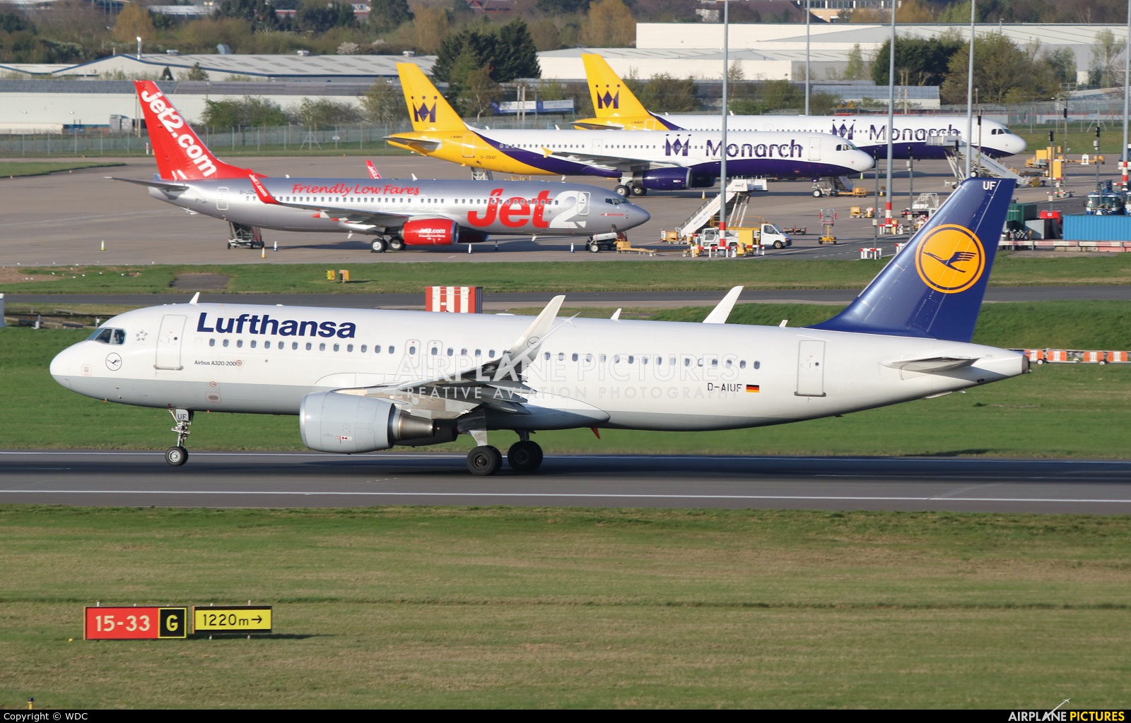 Lufthansa D-AIUF aircraft at Birmingham