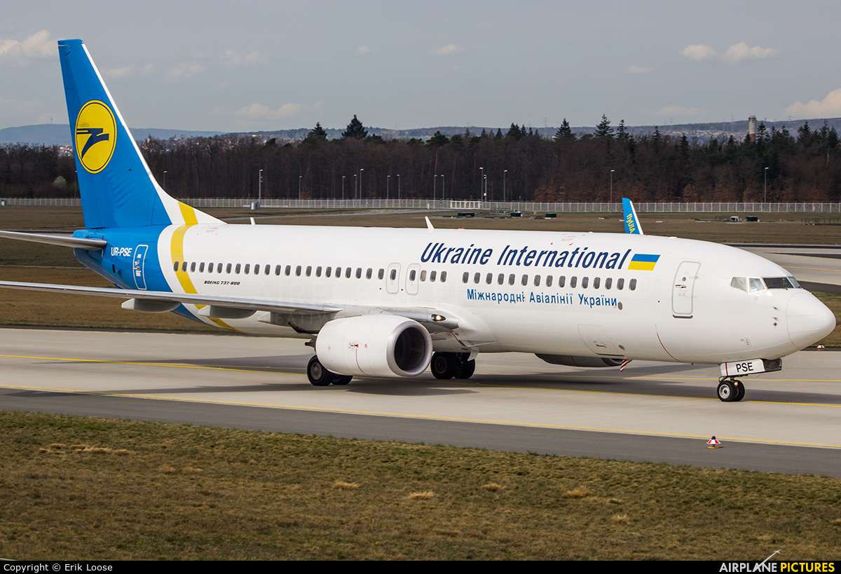 Ukraine International Airlines UR-PSE aircraft at Frankfurt