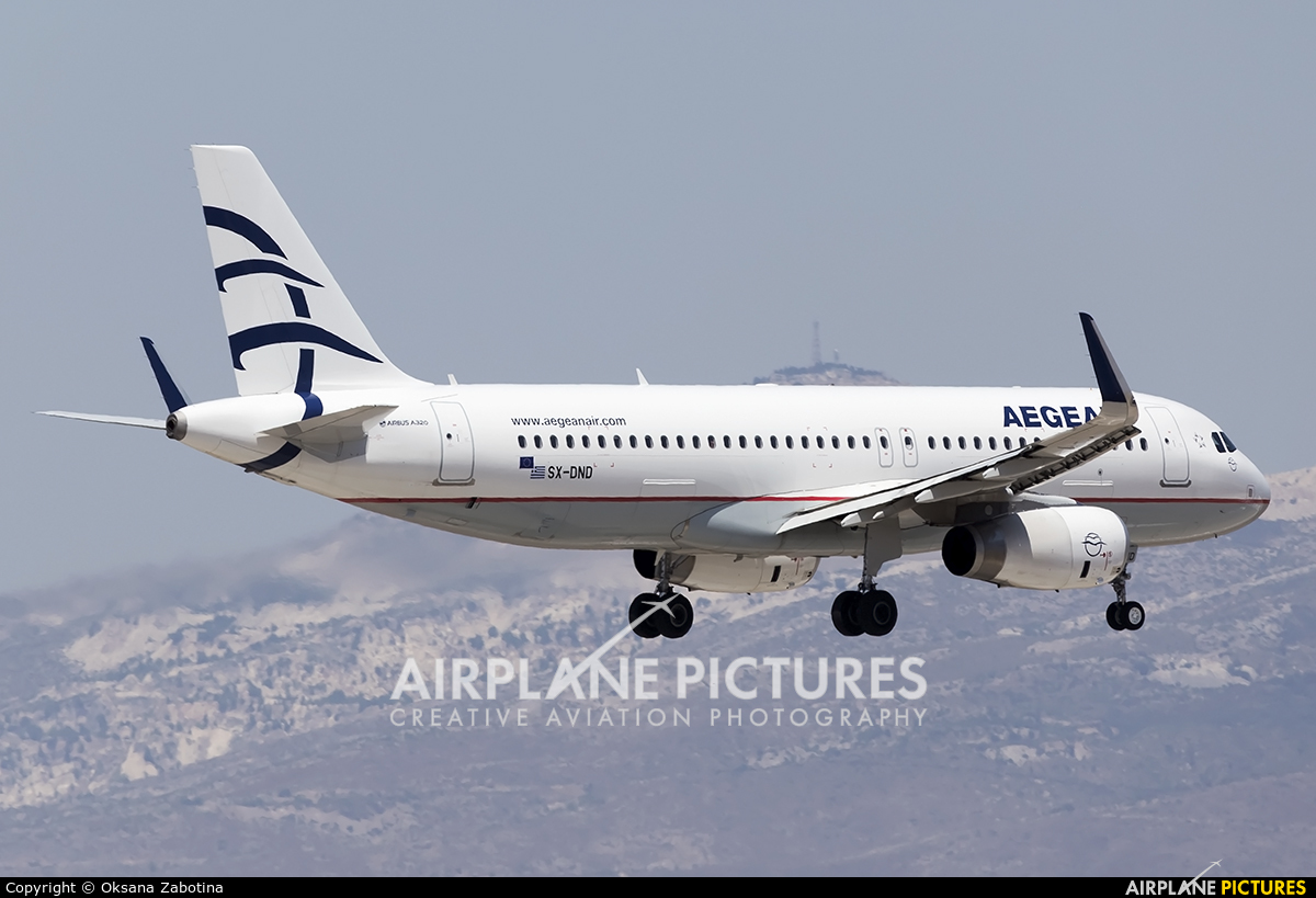 Aegean Airlines SX-DND aircraft at Athens - Eleftherios Venizelos