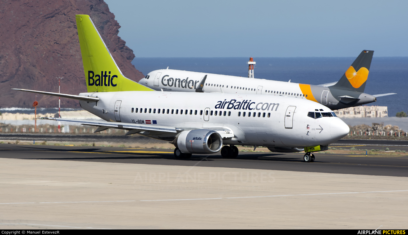 Air Baltic YL-BBM aircraft at Tenerife Sur - Reina Sofia