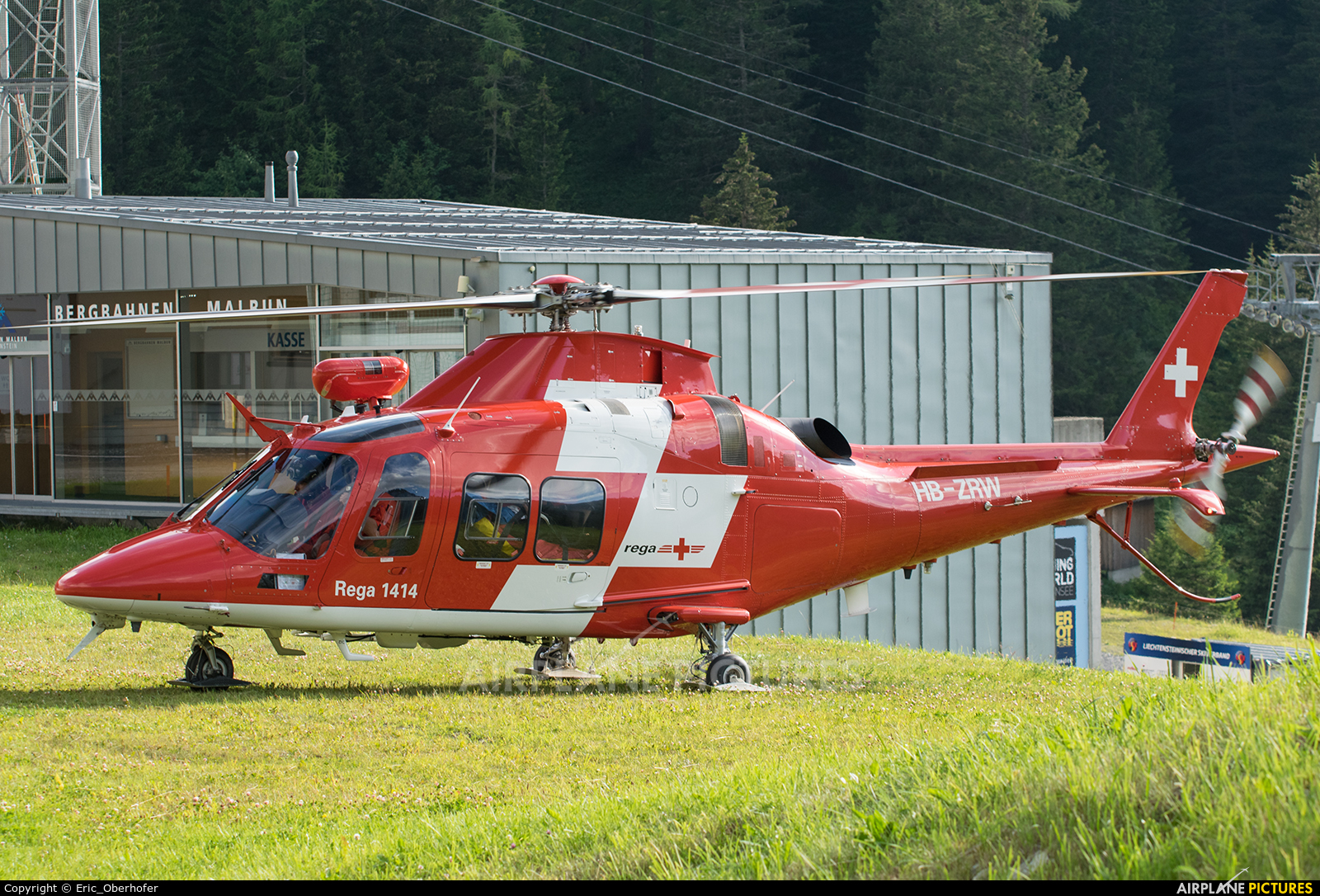 REGA Swiss Air Ambulance  HB-ZRW aircraft at Off Airport - Swiss Alps