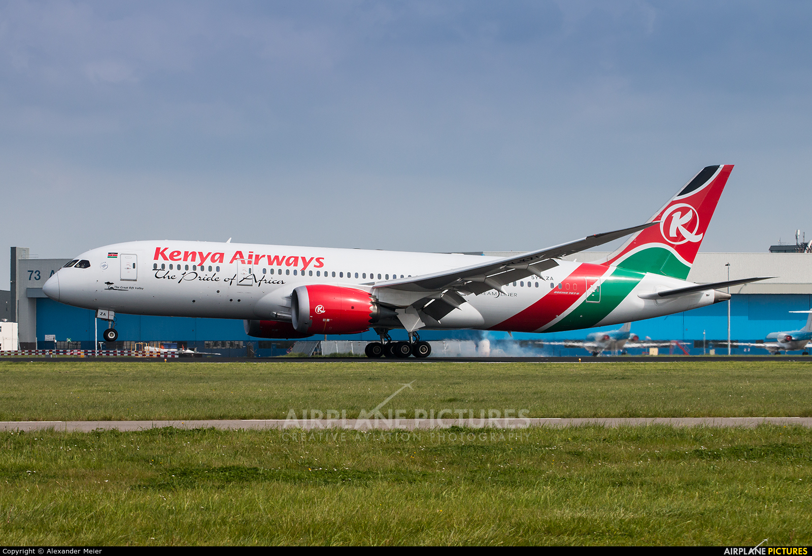 Kenya Airways 5Y-KZA aircraft at Amsterdam - Schiphol