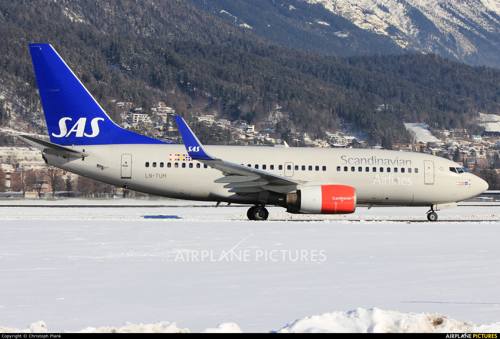 SAS - Scandinavian Airlines LN-TUM aircraft at Innsbruck
