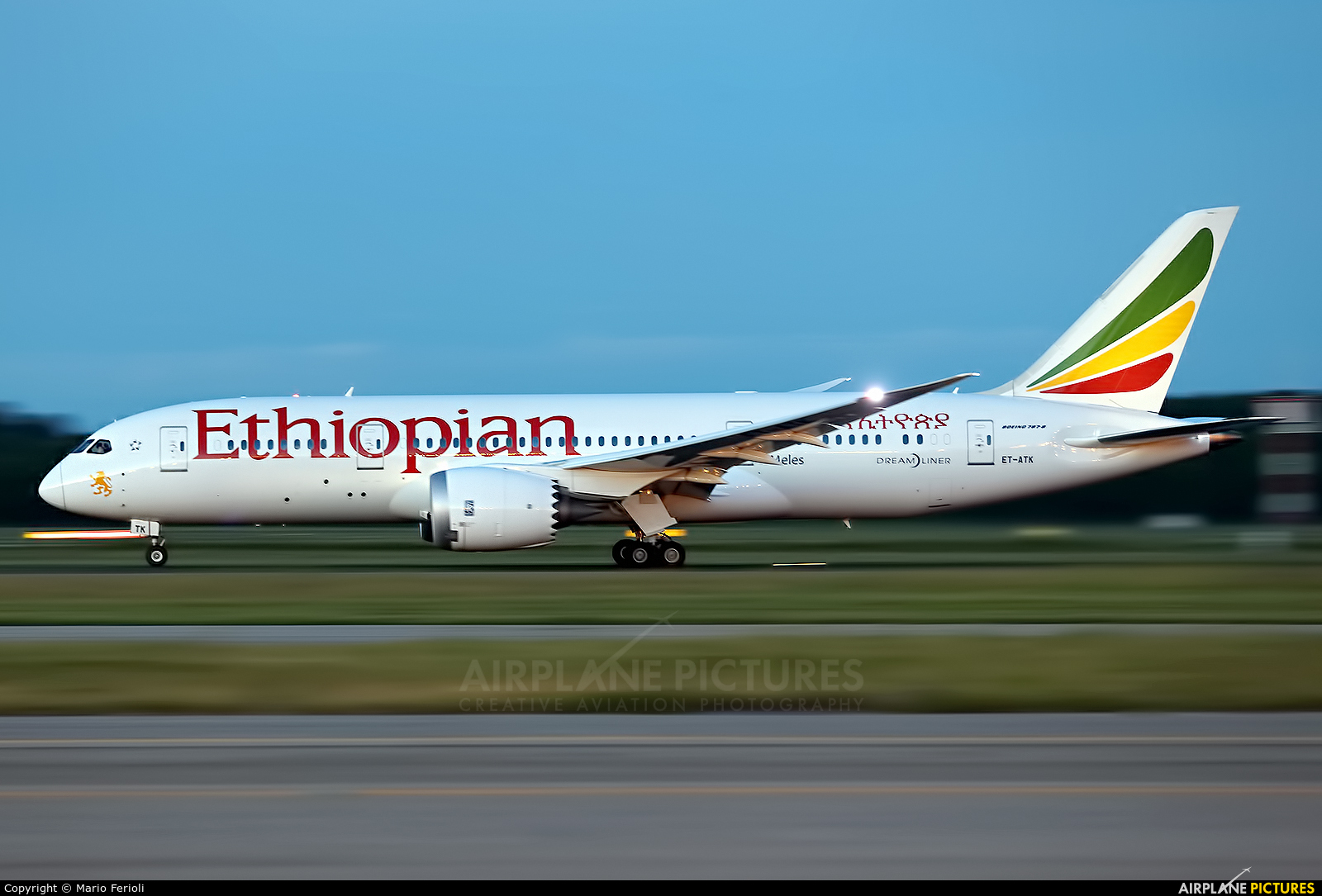 Ethiopian Airlines ET-ATK aircraft at Milan - Malpensa