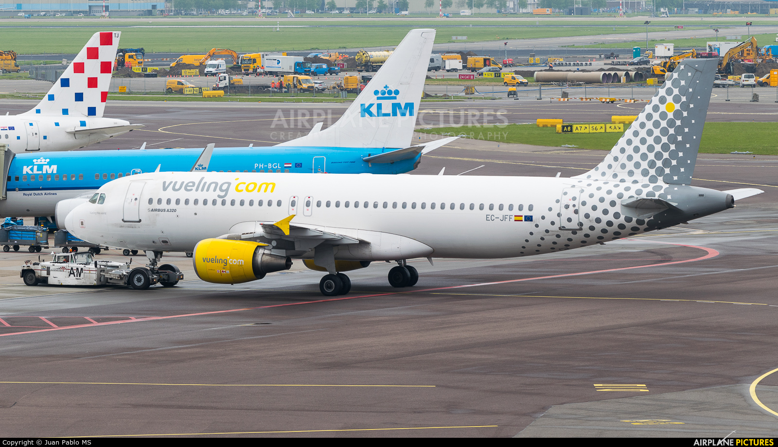 Vueling Airlines EC-JFF aircraft at Amsterdam - Schiphol