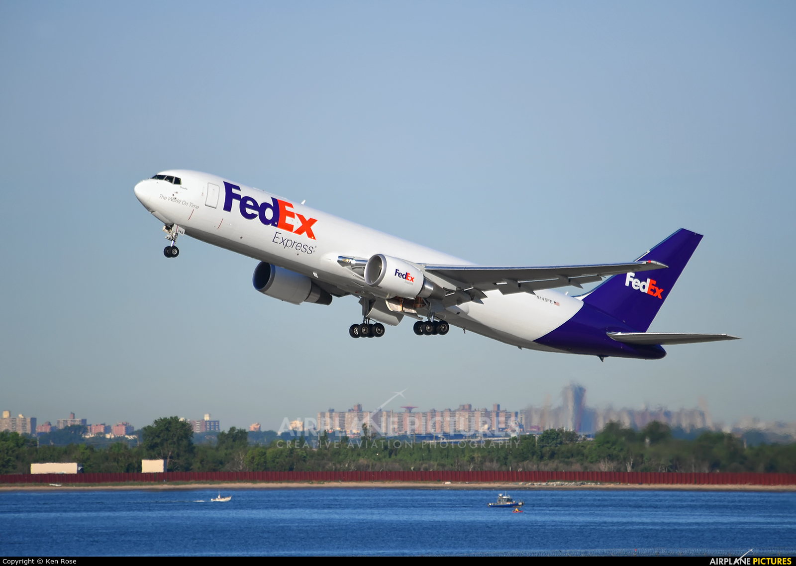 FedEx Federal Express N145FE aircraft at New York - John F. Kennedy Intl