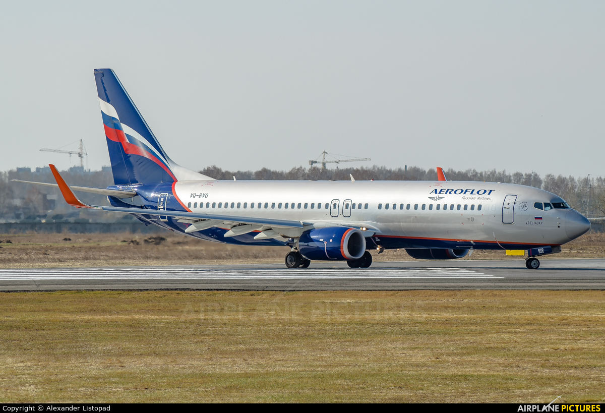 Aeroflot VQ-BVO aircraft at Novosibirsk