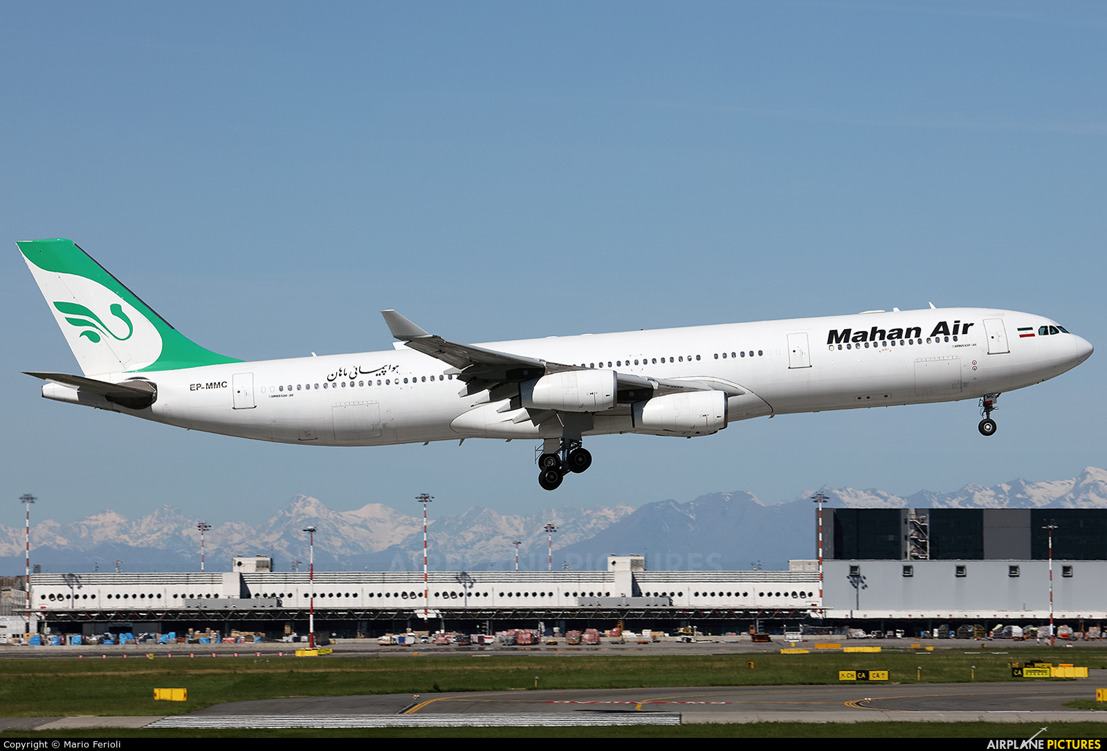 Mahan Air EP-MMC aircraft at Milan - Malpensa