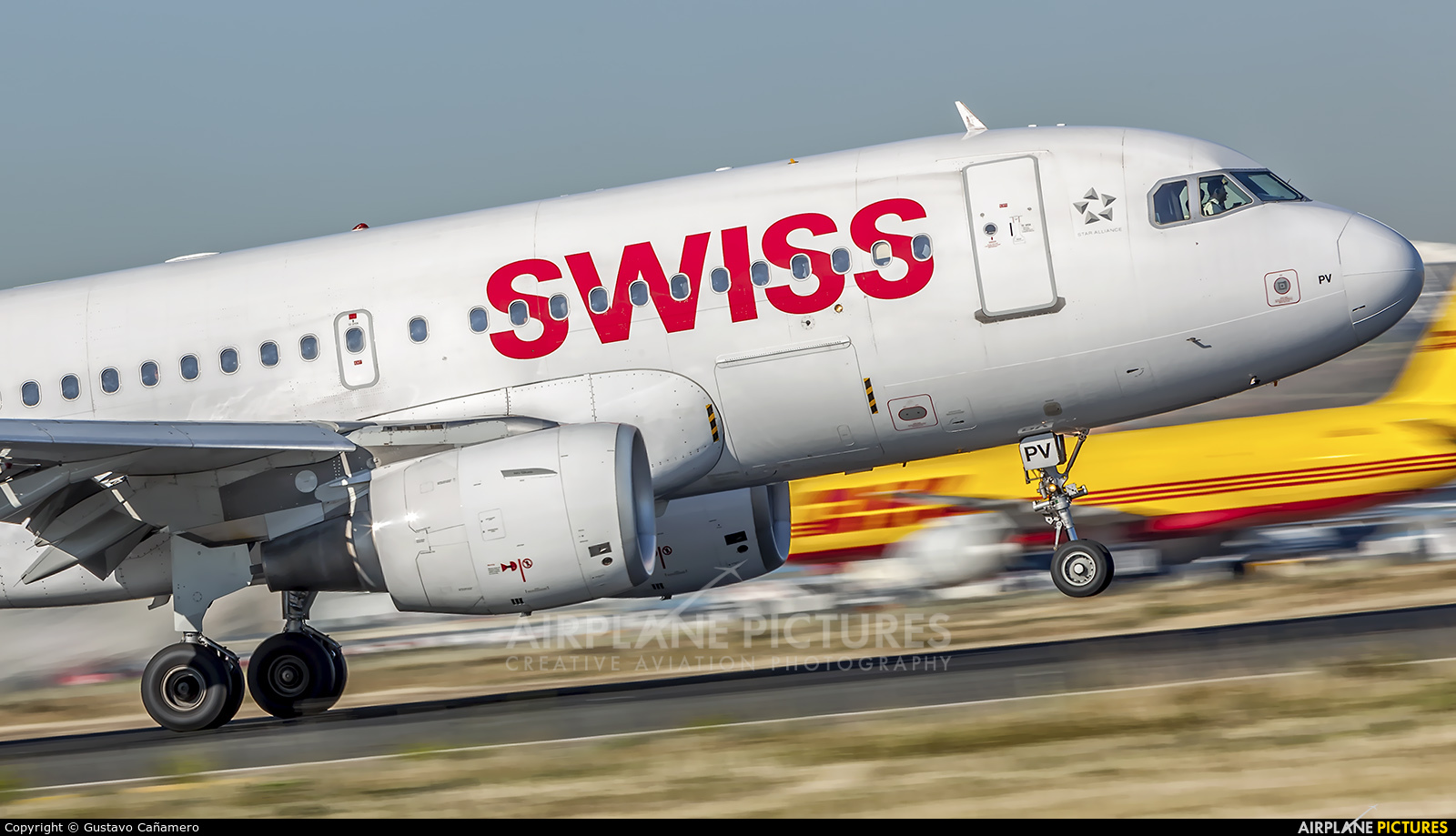 Swiss HB-IPV aircraft at Madrid - Barajas
