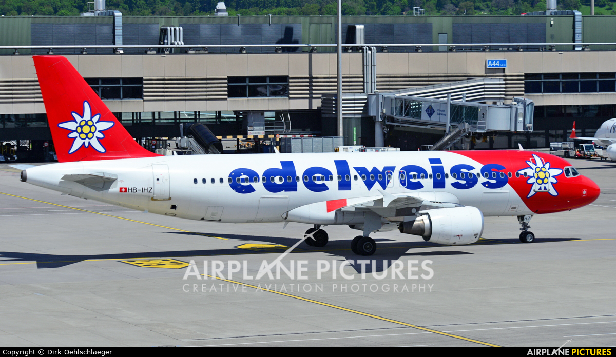Edelweiss HB-IHZ aircraft at Zurich