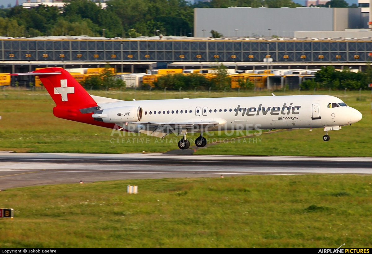 Helvetic Airways HB-JVE aircraft at Hannover - Langenhagen