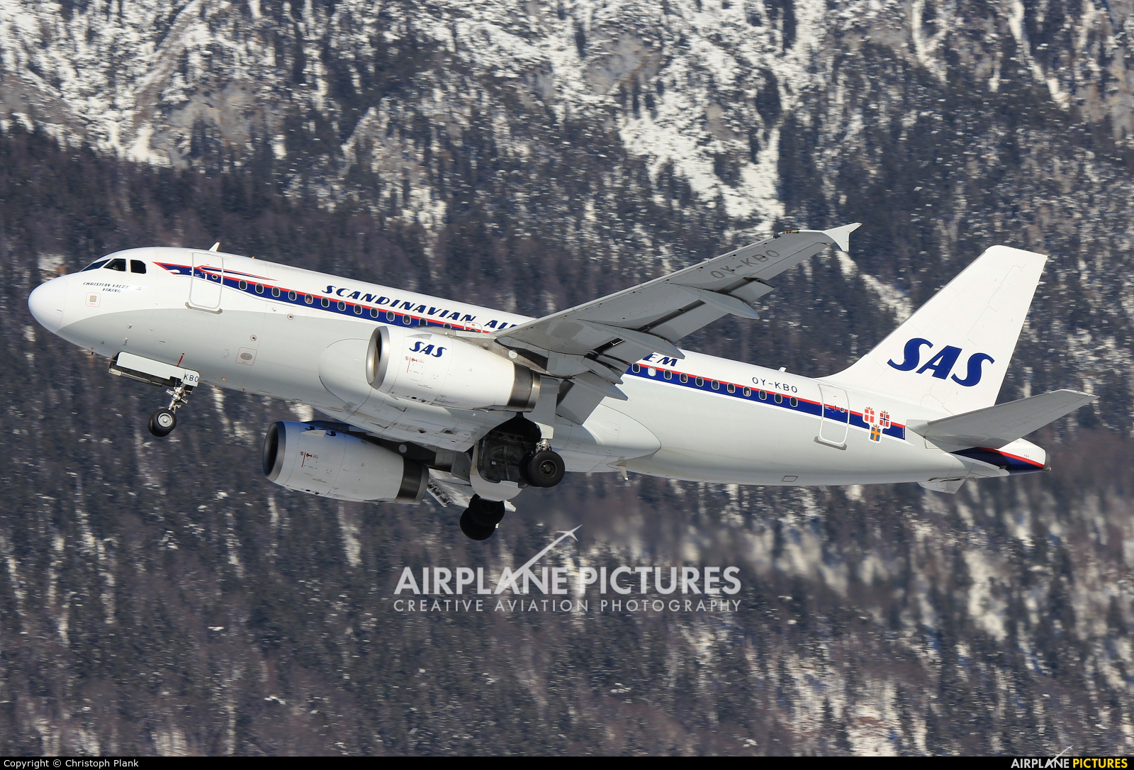 SAS - Scandinavian Airlines OY-KBO aircraft at Innsbruck