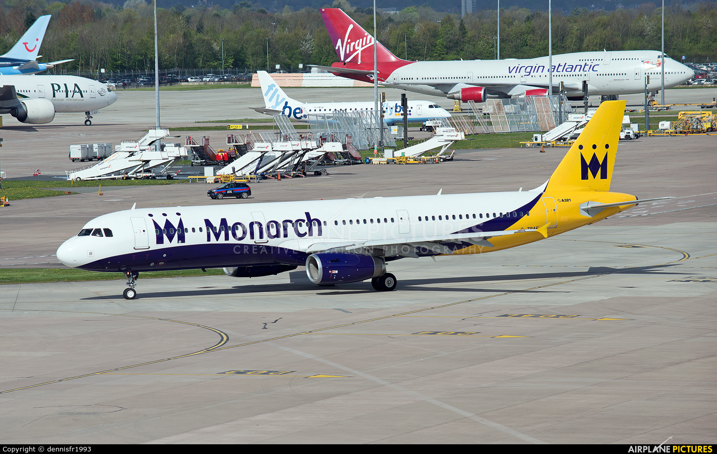 Monarch Airlines G-ZBAF aircraft at Manchester