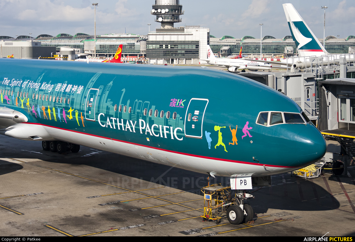 Cathay Pacific B-KPB aircraft at HKG - Chek Lap Kok Intl