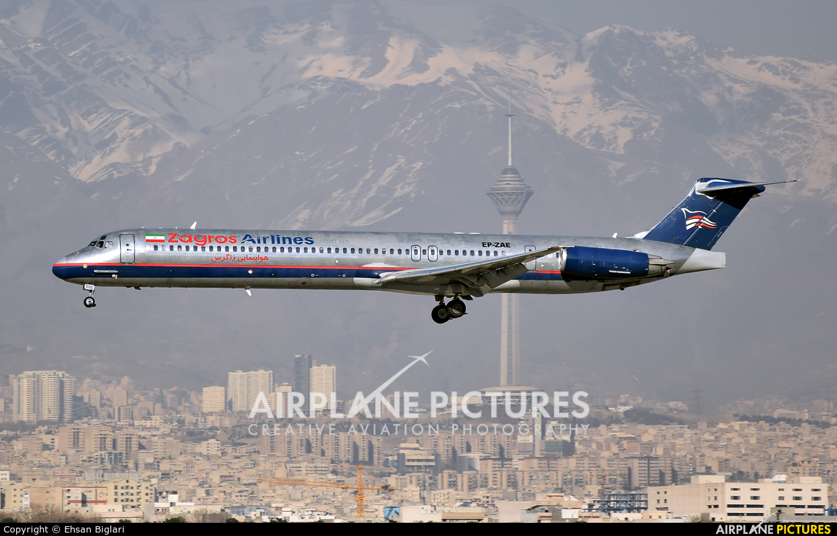 Zagros Air EP-ZAE aircraft at Tehran - Mehrabad Intl