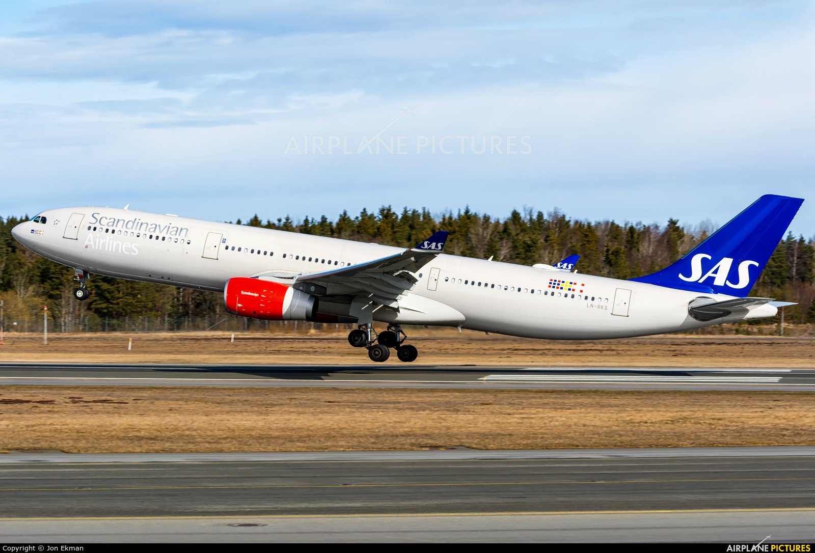 SAS - Scandinavian Airlines LN-RKS aircraft at Stockholm - Arlanda