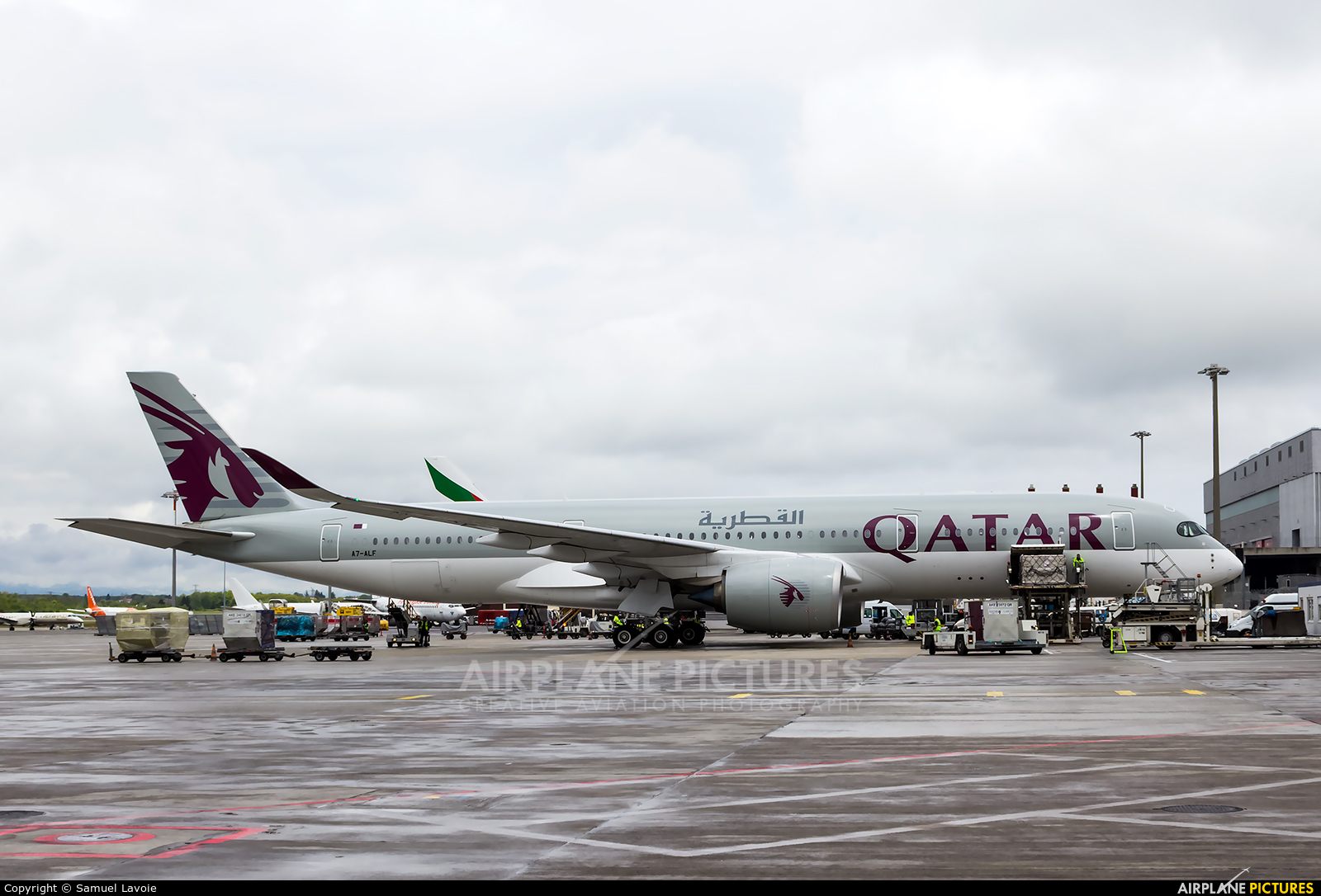 Qatar Airways A7-ALF aircraft at Geneva Intl