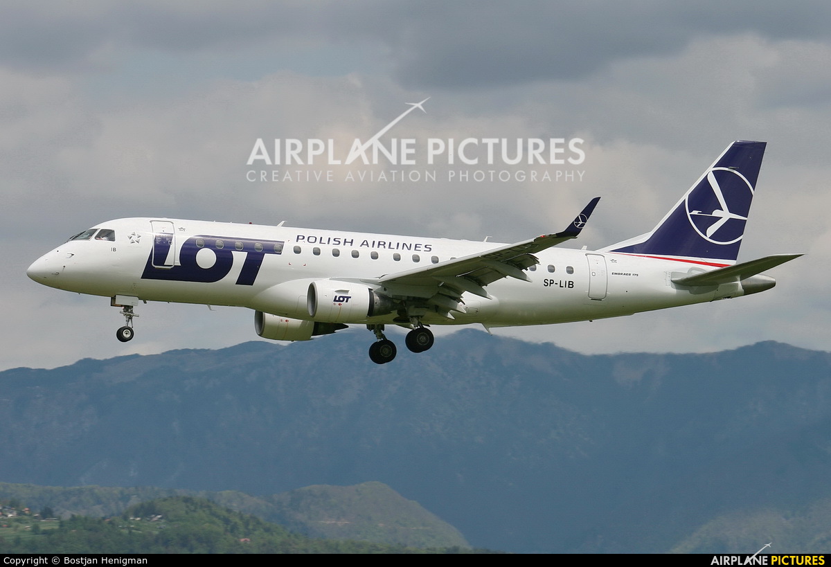 LOT - Polish Airlines SP-LIB aircraft at Ljubljana - Brnik